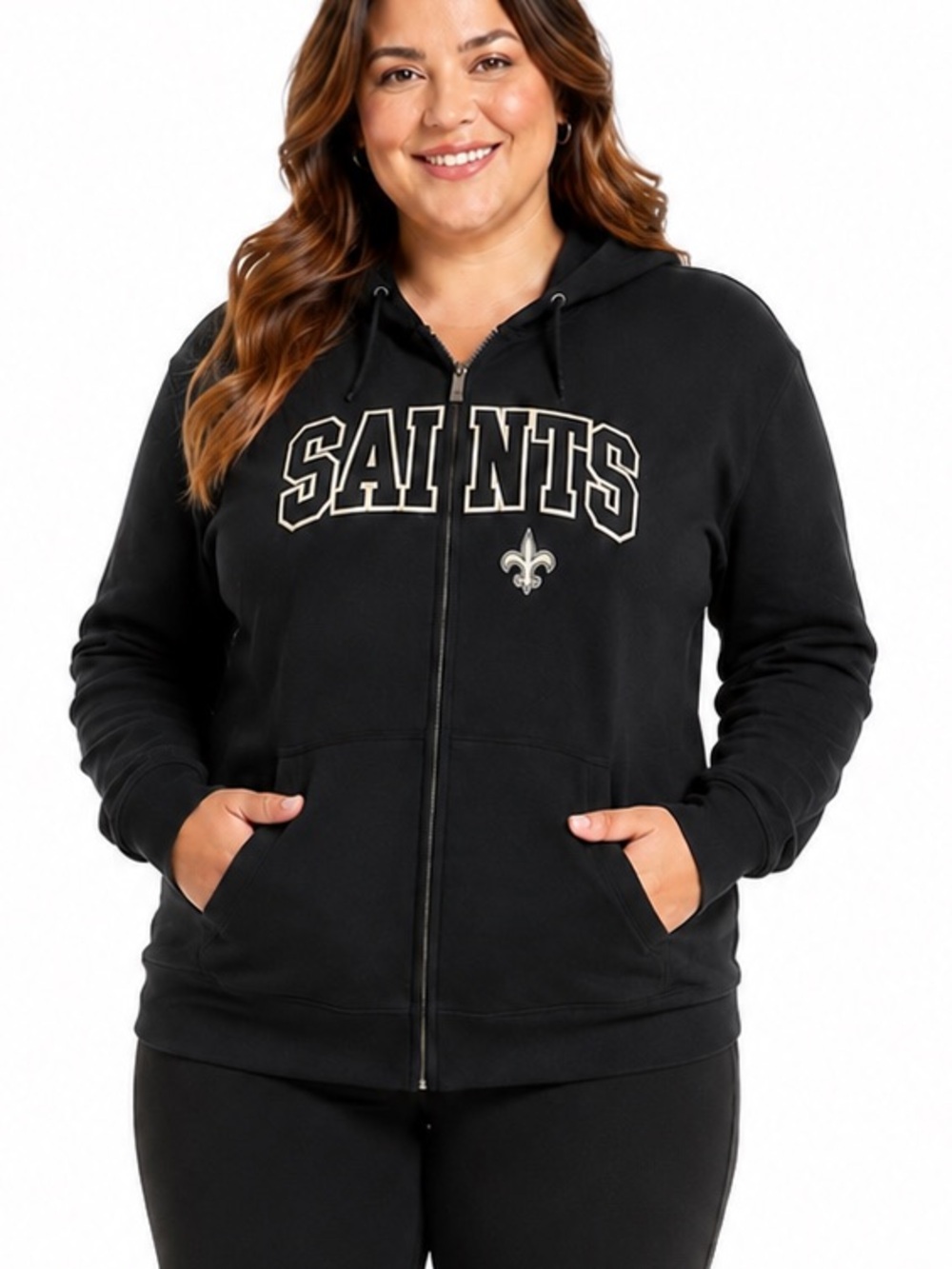 New Orleans Saints Antigua zip up hoodie jacket XXL women’s